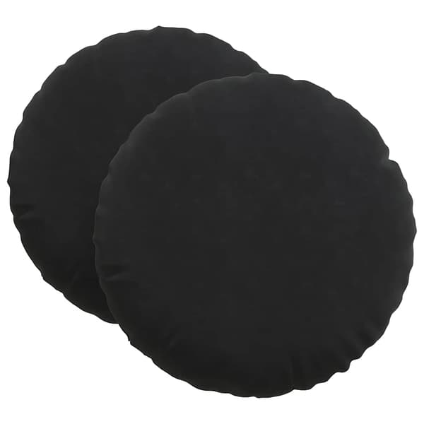 Sittkuddar 2 pcs Svart Ø 80 x 29 cm Sammet