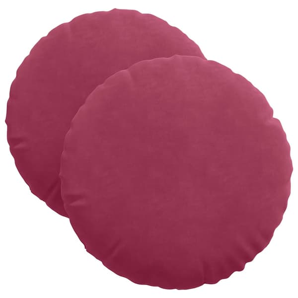 Sittkuddar 2 pcs Vinröd Ø 40 x 13 cm Sammet