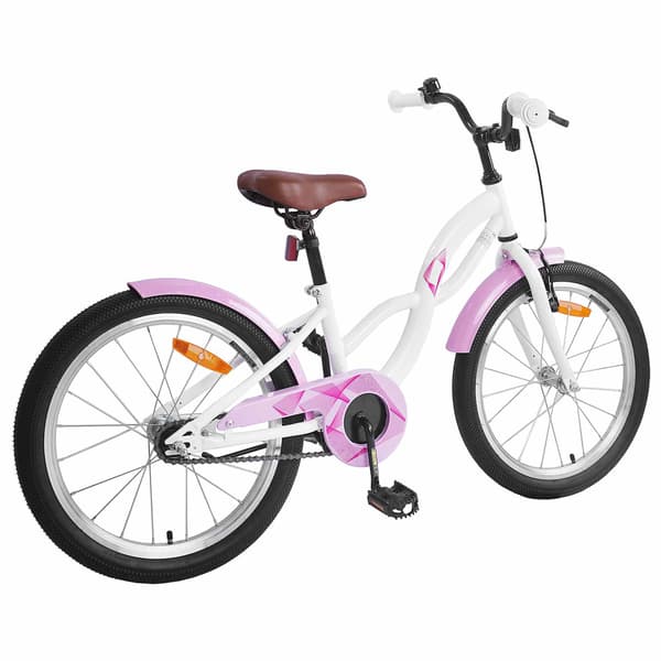 Barncykel 20 Tum för 6-11 år gamla Vit