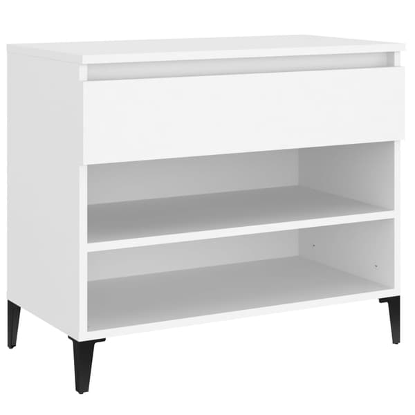 Skoskåp vit 70x36x60 cm konstruerat trä