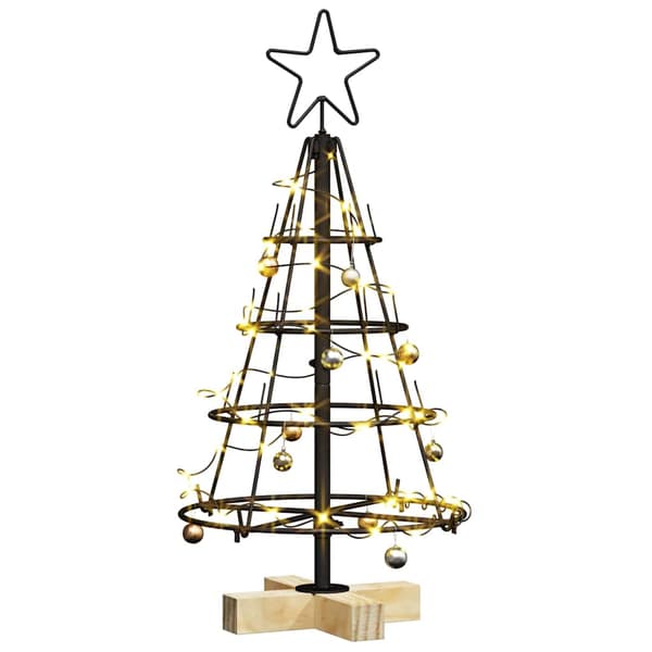 Julcone-träd med stativ Svart 60 cm Stål