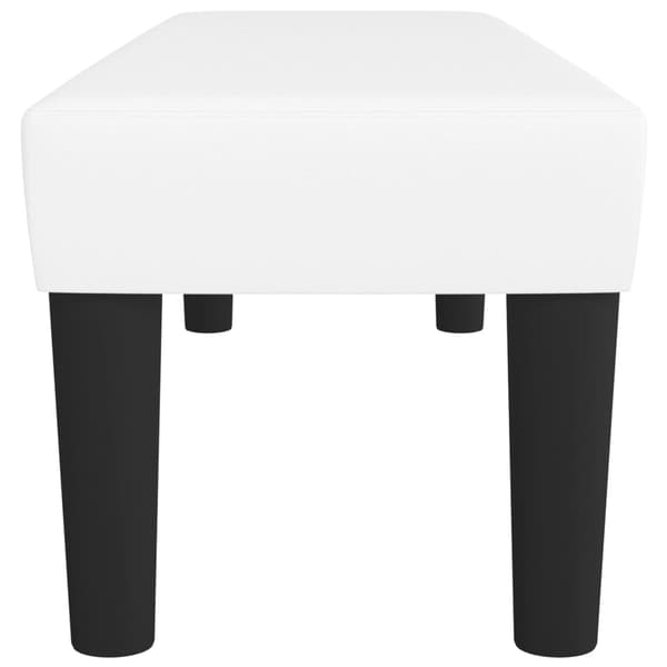 Bänk vit 100x30x30 cm konstläder