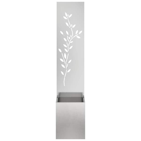 Trädgårds integritetsskärm Blommor Silver 32 x 32 x 150 cm