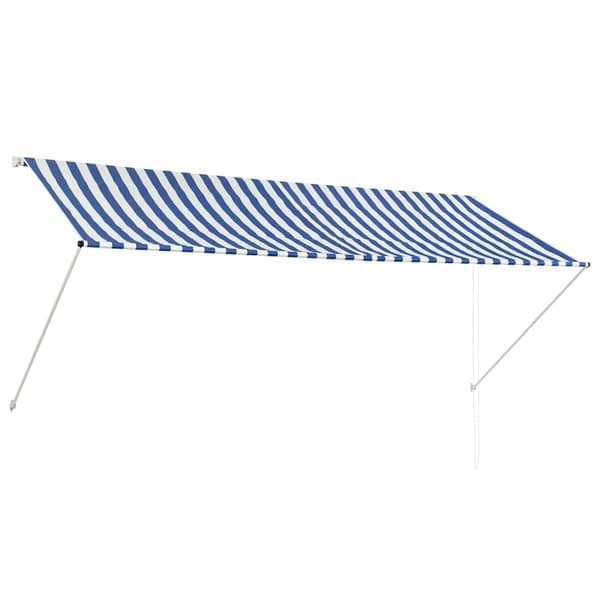 Markis 300x150 cm blå och vit