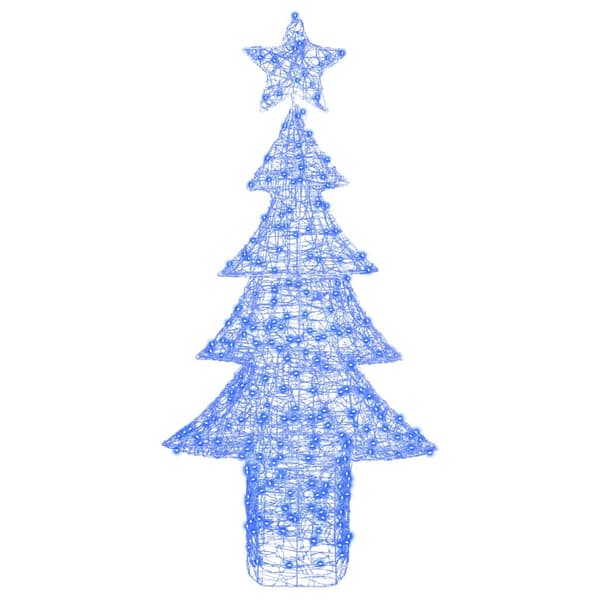 Julgran med 240 LED-lampor Blå 180 cm Akryl