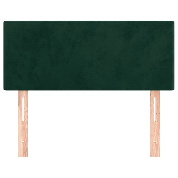 Sänggavel grön 100x5x78/88 cm sammet