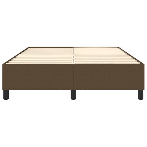 Boxspring-sängram mörkbrun 140x190 cm tyg