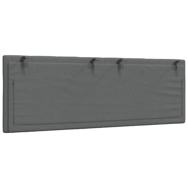 Headboard Cushion "Hanko" Dark Grey 140 cm Fabric