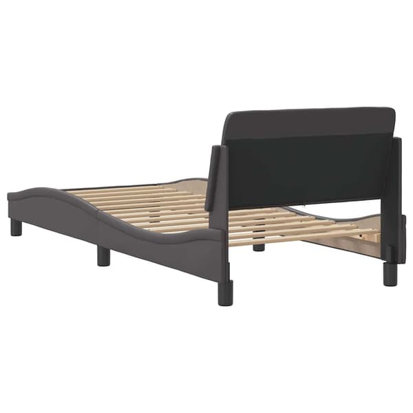 Bed Frame "Dover" Grey 90x200 cm Faux Leather