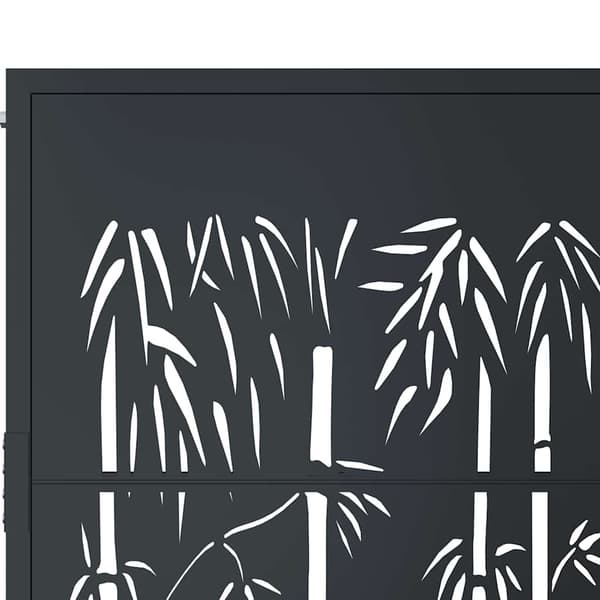 Trädgårdsgrind antracit 100x200 cm stål bambudesign