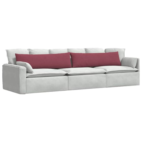 Sofakuddar 2 pcs Vinröd 145 x 40 cm tyg