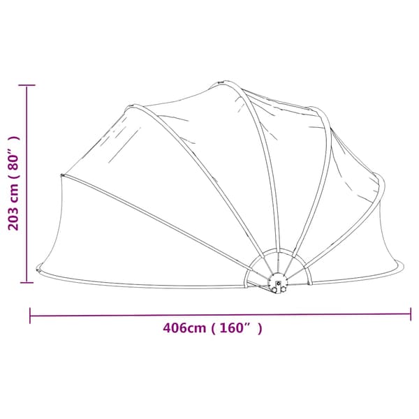 Pooltak runt 406x203 cm PVC