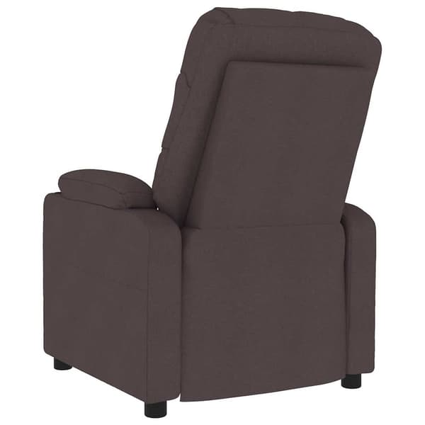 Massagefåtölj mörkbrun tyg