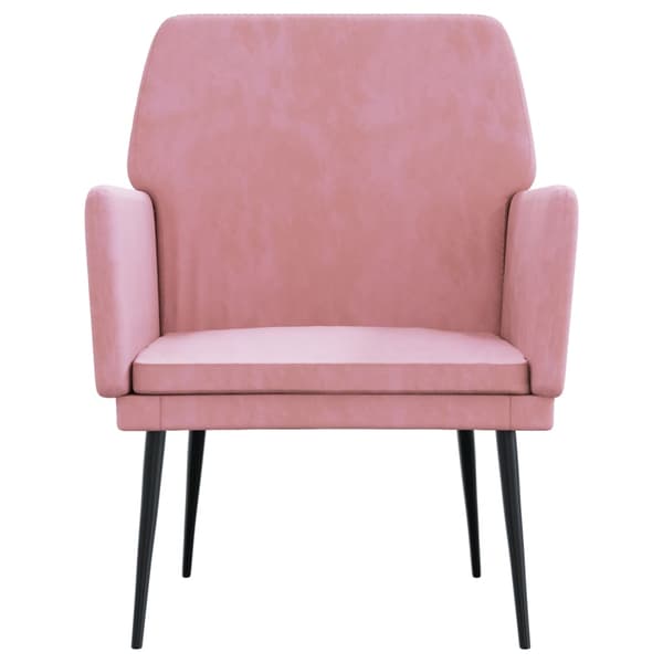 Fåtölj rosa 62x79x79 cm sammet