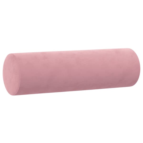 2-sitssoffa med prydnadskuddar rosa 140 cm sammet