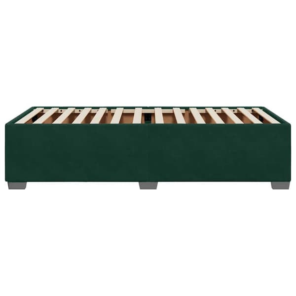 Sängram utan madrass mörkgrön 80x200 cm sammet