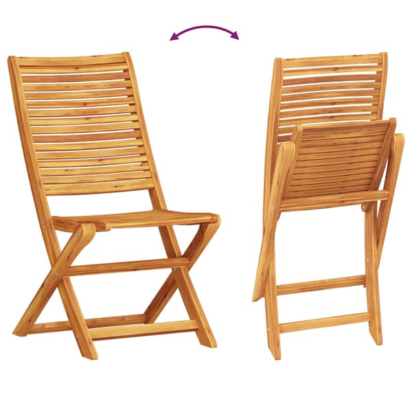 Fällbart bistroset 3 pcs Brun Massivt Akaciaträ