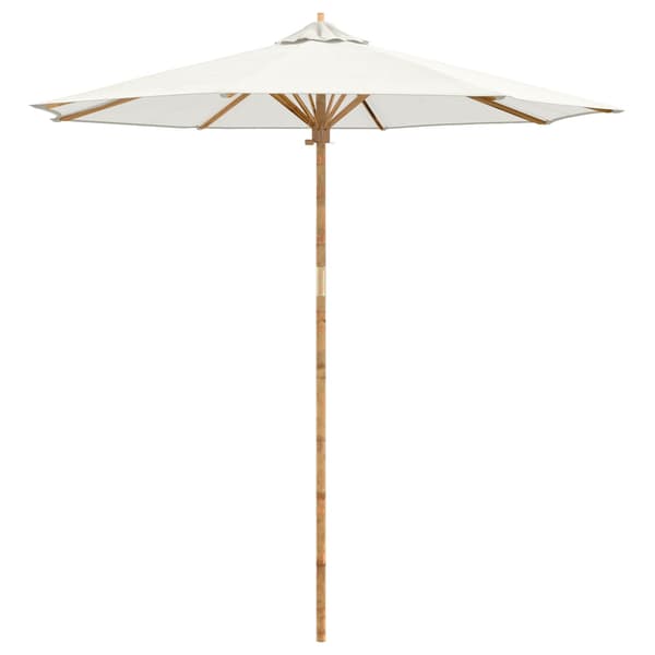 Trädgårdsparasol Krämvit Ø 240 x 260 cm Bambu