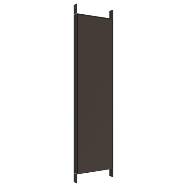 Rumsavdelare 5 paneler brun 250x200 cm tyg