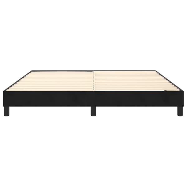 Boxspring-sängram svart 180x200 cm sammet