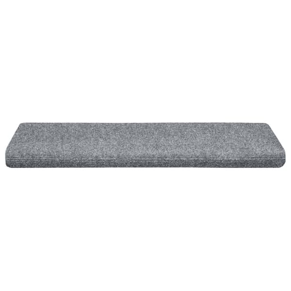 Trappmattor självhäftande 5 st 65x21x4 cm ljusgrå rektangulär kant