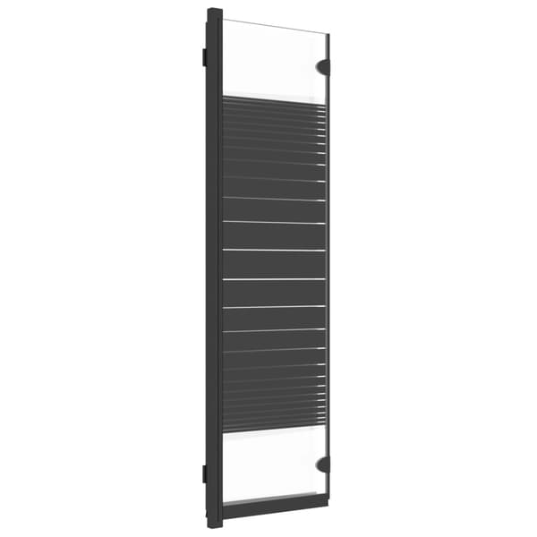 Vikbar duschvägg 3 paneler 130x130 cm ESG svart