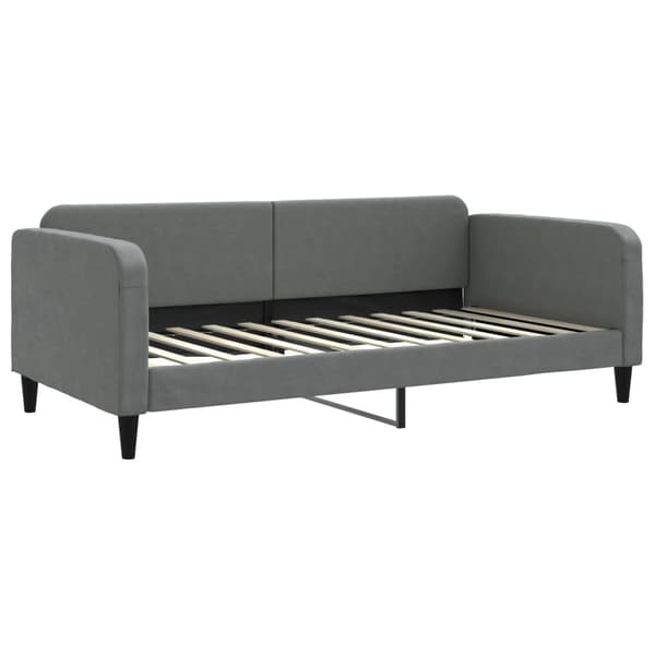 Dagbädd utdragbar mörkgrå 100x200 cm tyg