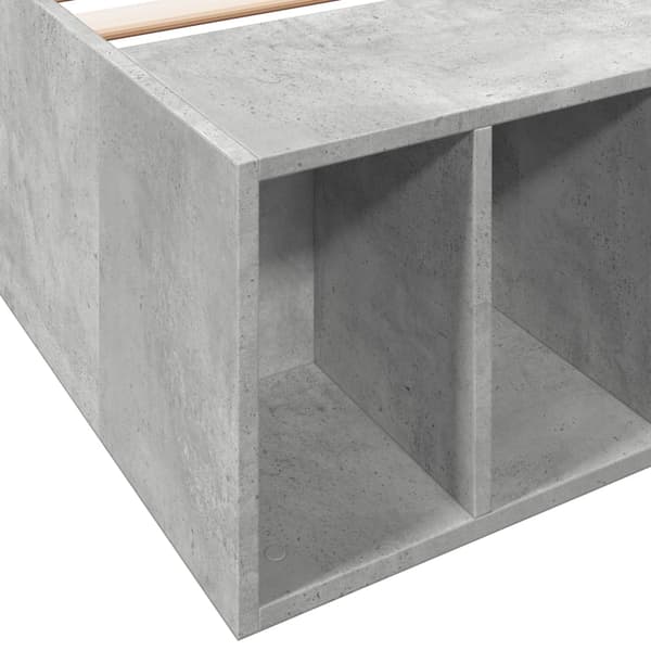 Sängram betonggrå 90x200 cm konstruerad trä