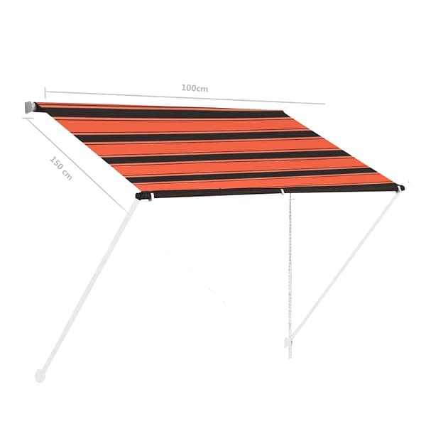 Markis 100x150 cm orange och brun