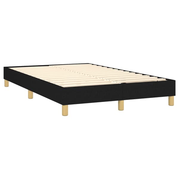 Boxspring-sängram svart 120x200 cm tyg
