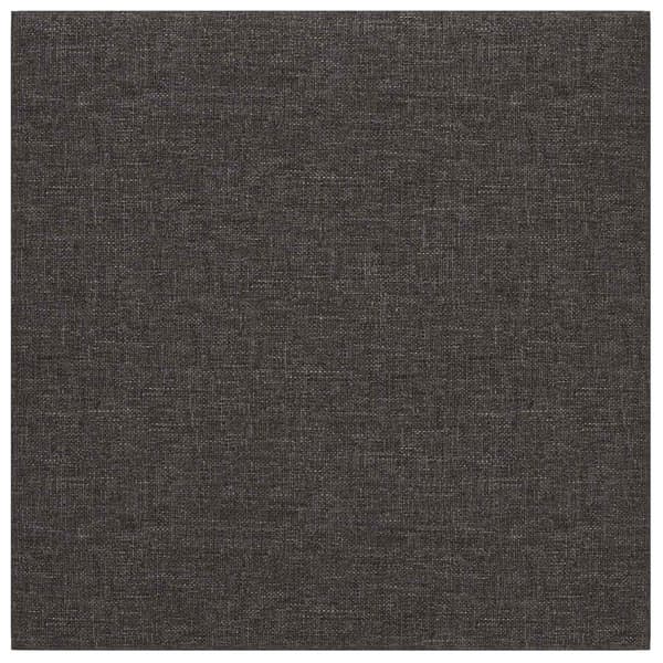 Väggsänggavel 12 pcs Mörkgrå 30 x 30 cm tyg