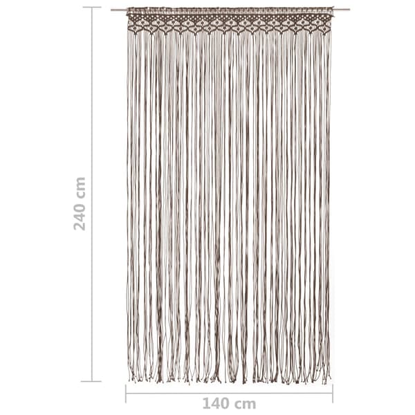 Gardin makramé taupe 140x240 cm bomull