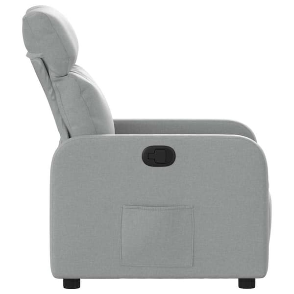 Reclinerfåtölj ljusgrå tyg