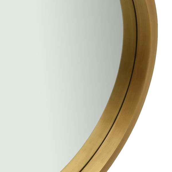 Väggspegel med rem 50 cm guld