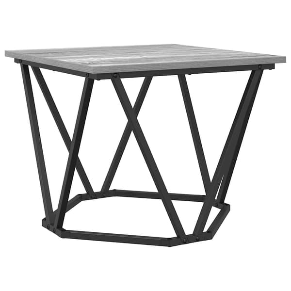 Kaffeebord 3 pcs Grå Sonoma Konstruerat trä och stål