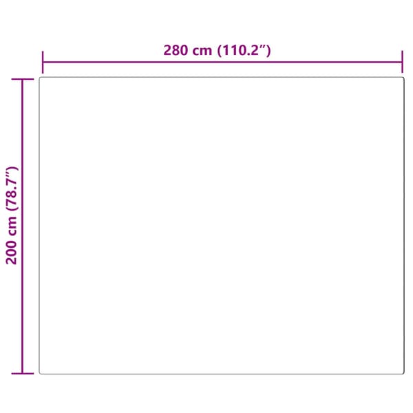 Fuskfäll matta TAFALLA Vit 200 x 280 cm Polyester