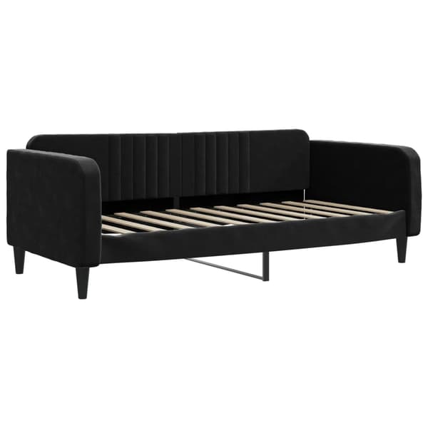 Dagbädd utdragbar svart 90x190 cm sammet