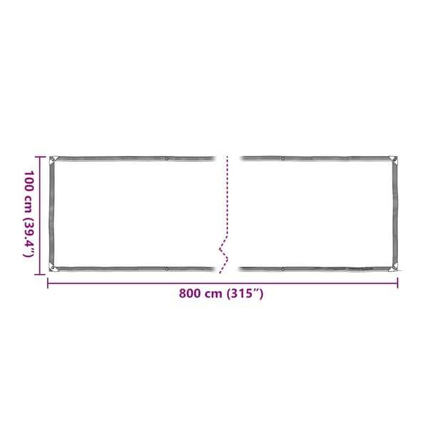Växtskydd med öljetter 1x8 m polyeten