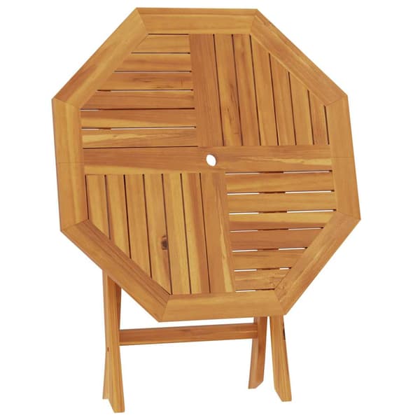 Hopfällbart trädgårdsbord 85x85x76 cm massiv teak