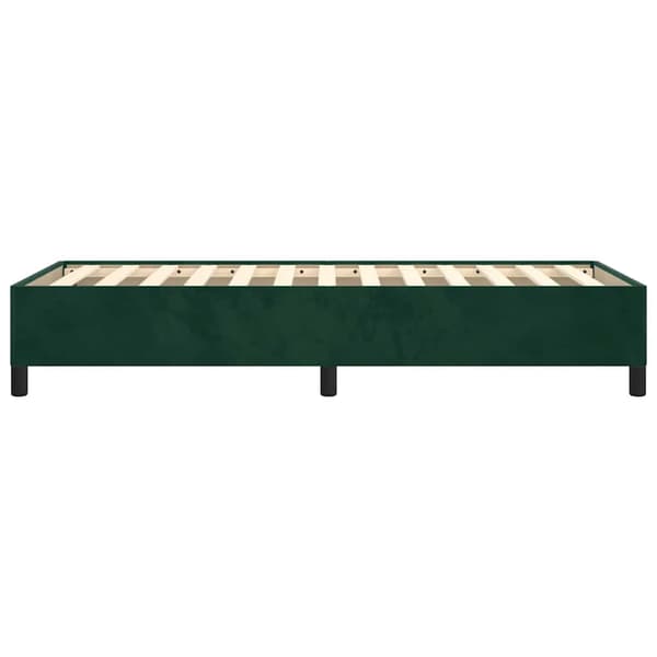 Sängram utan madrass mörkgrön 80x200 cm sammet