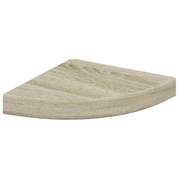 Svävande hörnhyllor 2 st ek 25x25x3,8 cm MDF