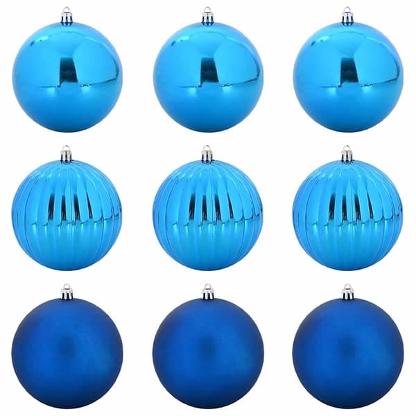 Julkulor Set XL 9 st Blå Ø 15 cm Plast