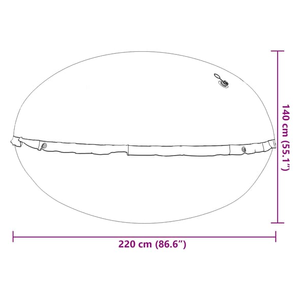 Vinter Pool Kudde Blå Ø 220 x 140 cm PVC
