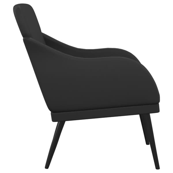 Fåtölj svart 63x76x80 cm konstläder