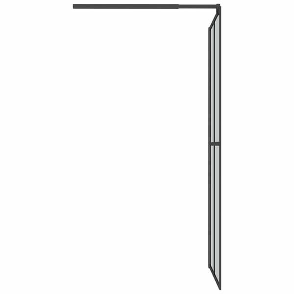 Duschvägg 90x195cm mörkt härdat glas