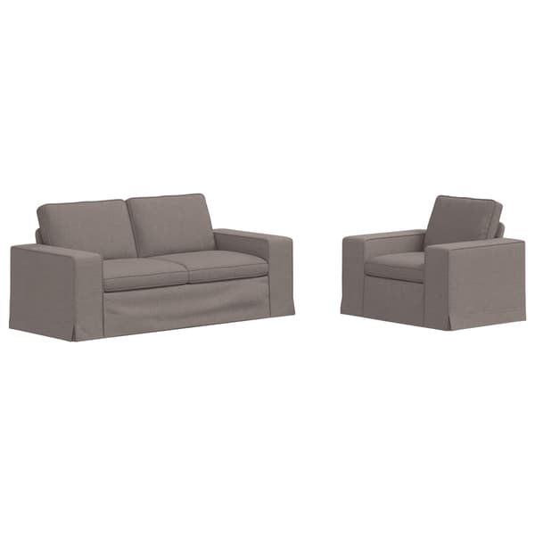 Soffset 2 pcs Taupe 182 x 80 x 82 cm tyg