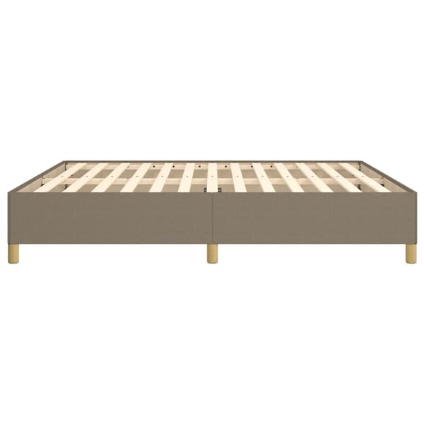 Boxspring-sängram taupe 160x200 cm tyg