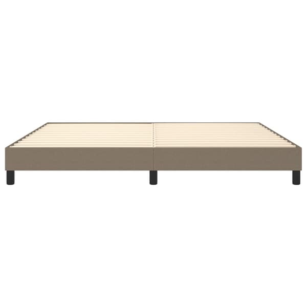 Boxspring-sängram taupe 200x200 cm tyg