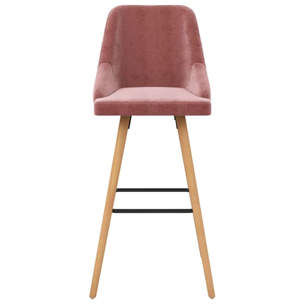 Barstolar 2 st rosa sammet