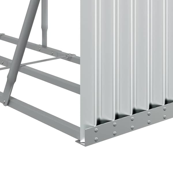 Vedställ silver 300x45x100 cm galvaniserat stål